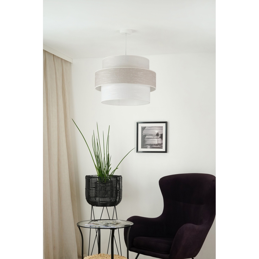 Brilagi - Lestenec na vrvici DOVER SPACE 1xE27/15W/230V pr. 50 cm siva/krem barva