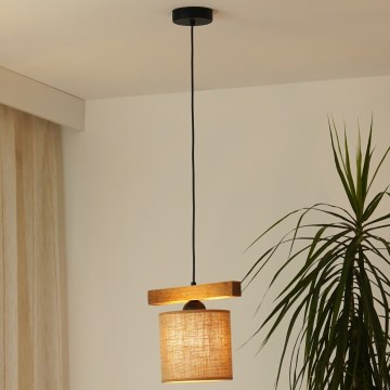 Brilagi - Lestenec na vrvici FOREST 1xE27/15W/230V bor/rjava/črna