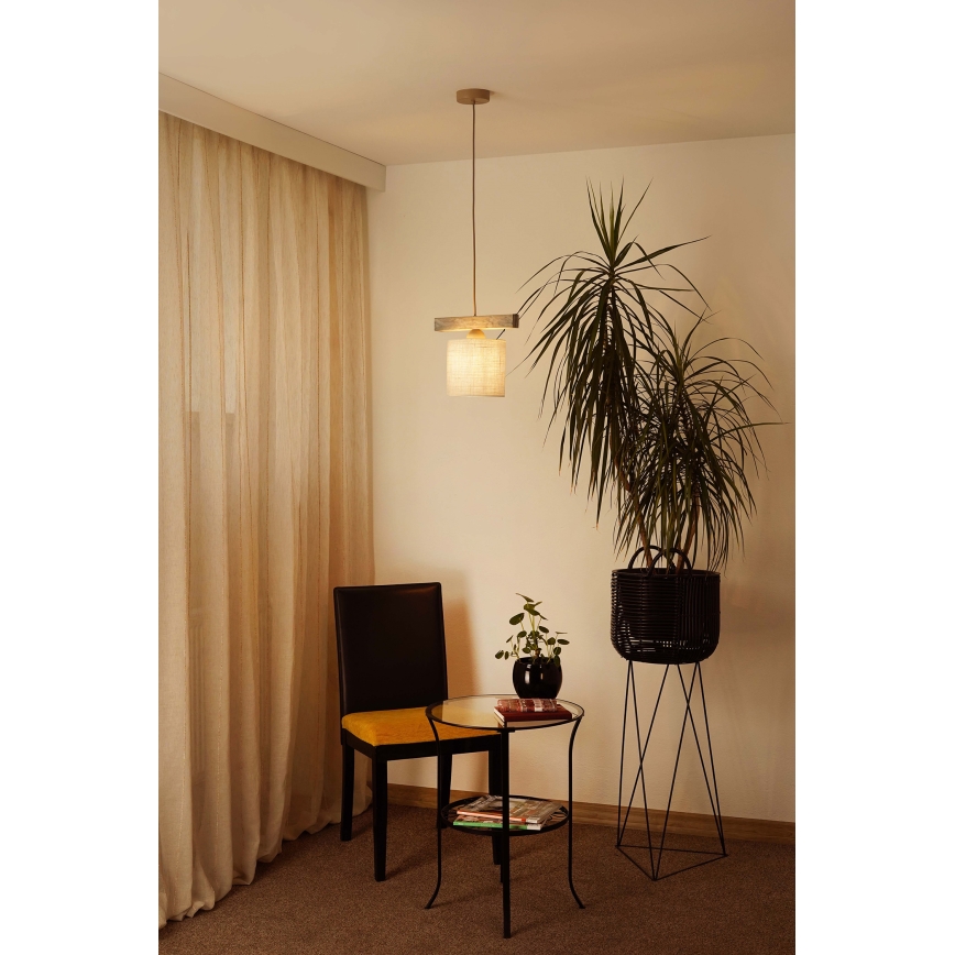 Brilagi - Lestenec na vrvici FOREST 1xE27/15W/230V bor/rjava/krem barva