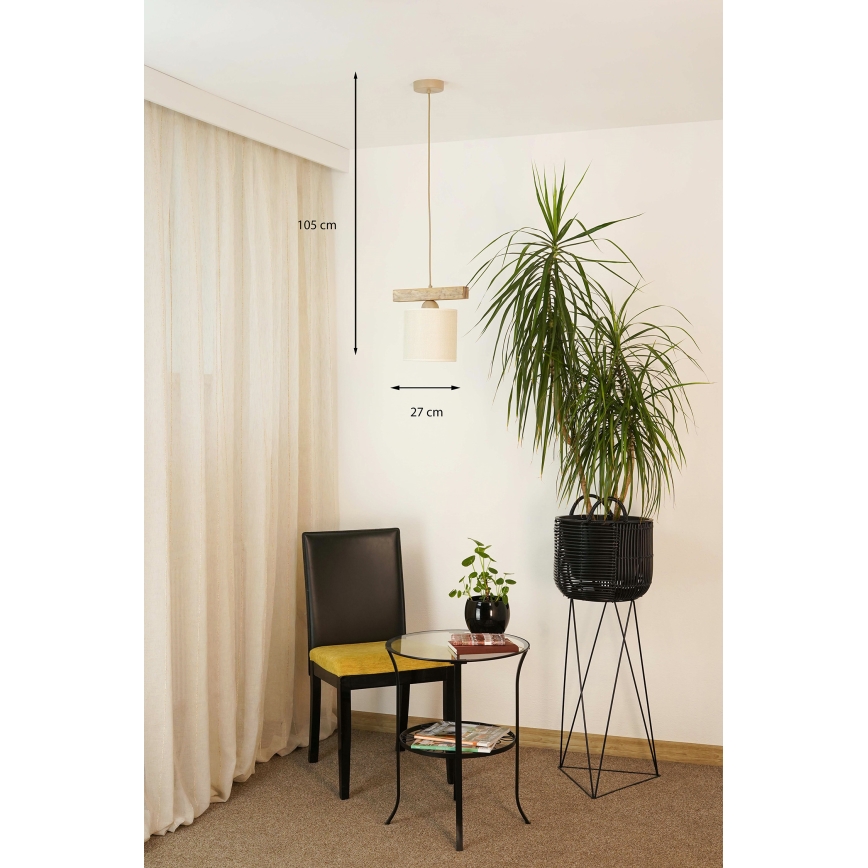 Brilagi - Lestenec na vrvici FOREST 1xE27/15W/230V bor/rjava/krem barva