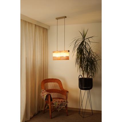 Brilagi - Lestenec na vrvici FOREST 2xE27/15W/230V bor/bež/krem barva