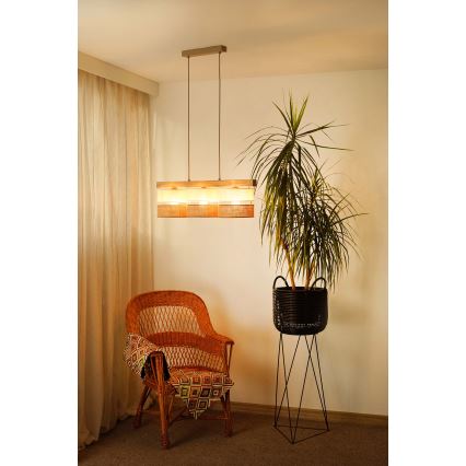 Brilagi - Lestenec na vrvici FOREST 3xE27/15W/230V bor/bež/krem barva