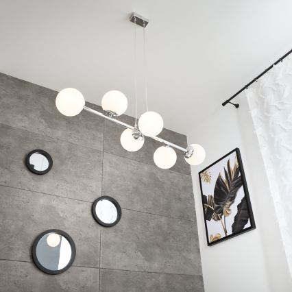 Brilagi - Lestenec na vrvici MALONY 6xE14/20W/230V sijajni krom