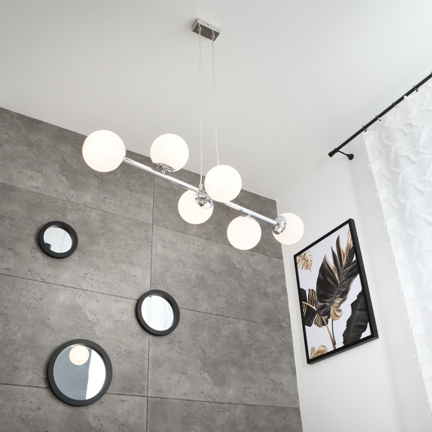 Brilagi - Lestenec na vrvici MALONY 6xE14/20W/230V sijajni krom