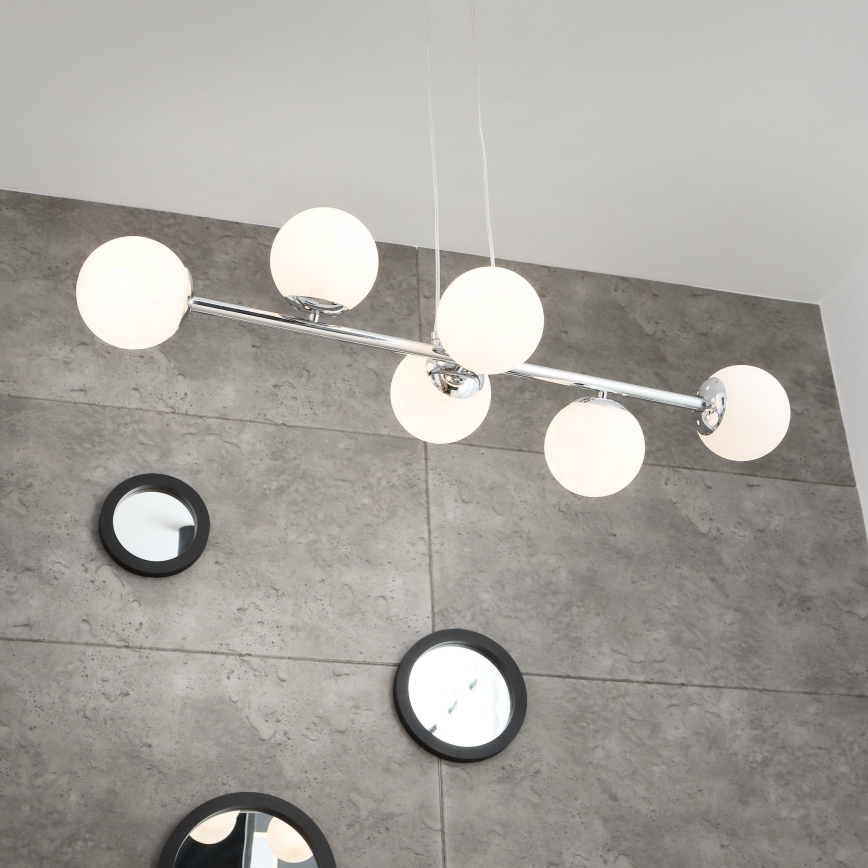 Brilagi - Lestenec na vrvici MALONY 6xE14/20W/230V sijajni krom