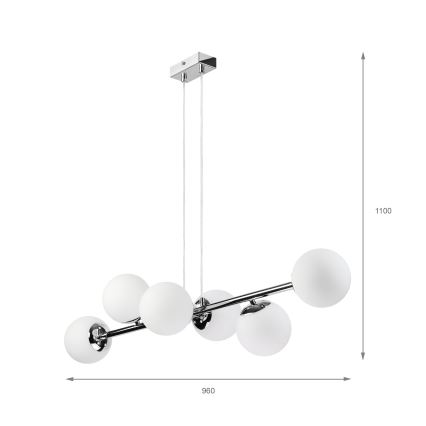 Brilagi - Lestenec na vrvici MALONY 6xE14/20W/230V sijajni krom
