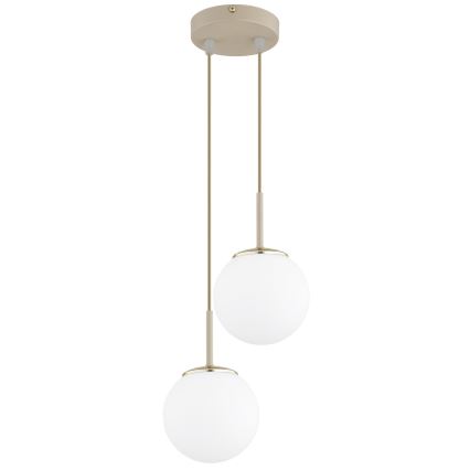 Brilagi - Lestenec na vrvici MILO ECRU 2xE27/60W/230V bež/zlata