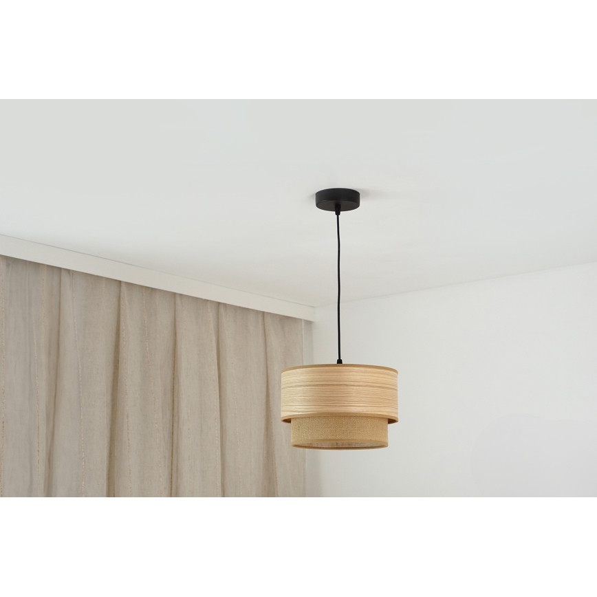 Brilagi - Lestenec na vrvici MONTANA BOHO 1xE27/15W/230V pr. 25 cm rjava/črna