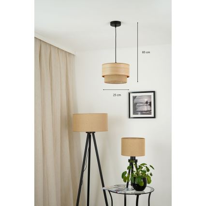 Brilagi - Lestenec na vrvici MONTANA BOHO 1xE27/15W/230V pr. 25 cm rjava/črna