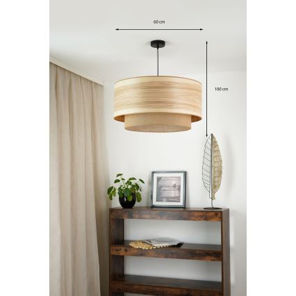Brilagi - Lestenec na vrvici MONTANA BOHO 1xE27/15W/230V pr. 60 cm rjava/črna