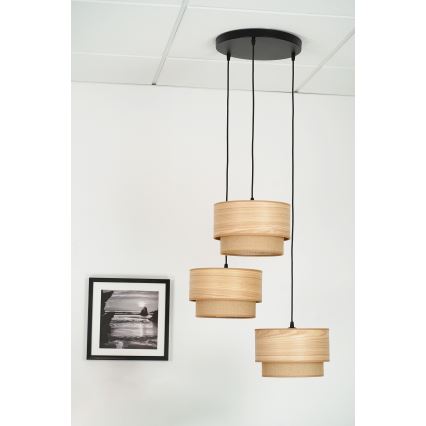 Brilagi - Lestenec na vrvici MONTANA BOHO 3xE27/15W/230V rjava/črna