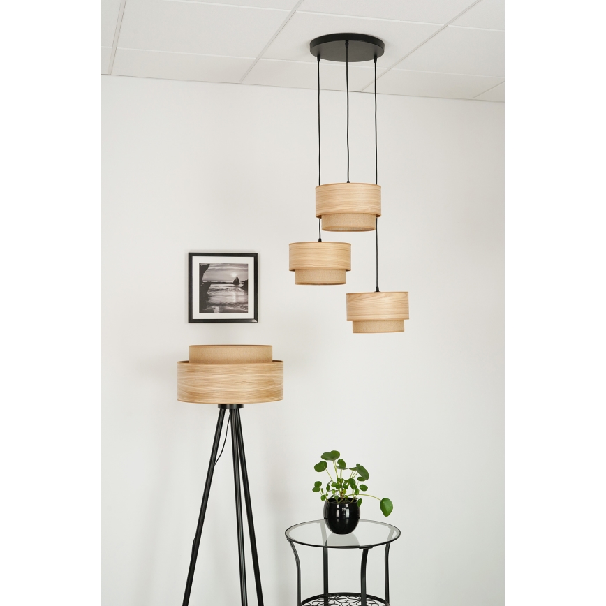 Brilagi - Lestenec na vrvici MONTANA BOHO 3xE27/15W/230V rjava/črna
