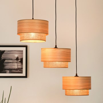 Brilagi - Lestenec na vrvici MONTANA BOHO 3xE27/15W/230V rjava/črna
