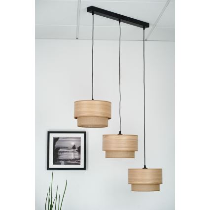 Brilagi - Lestenec na vrvici MONTANA BOHO 3xE27/15W/230V rjava/črna