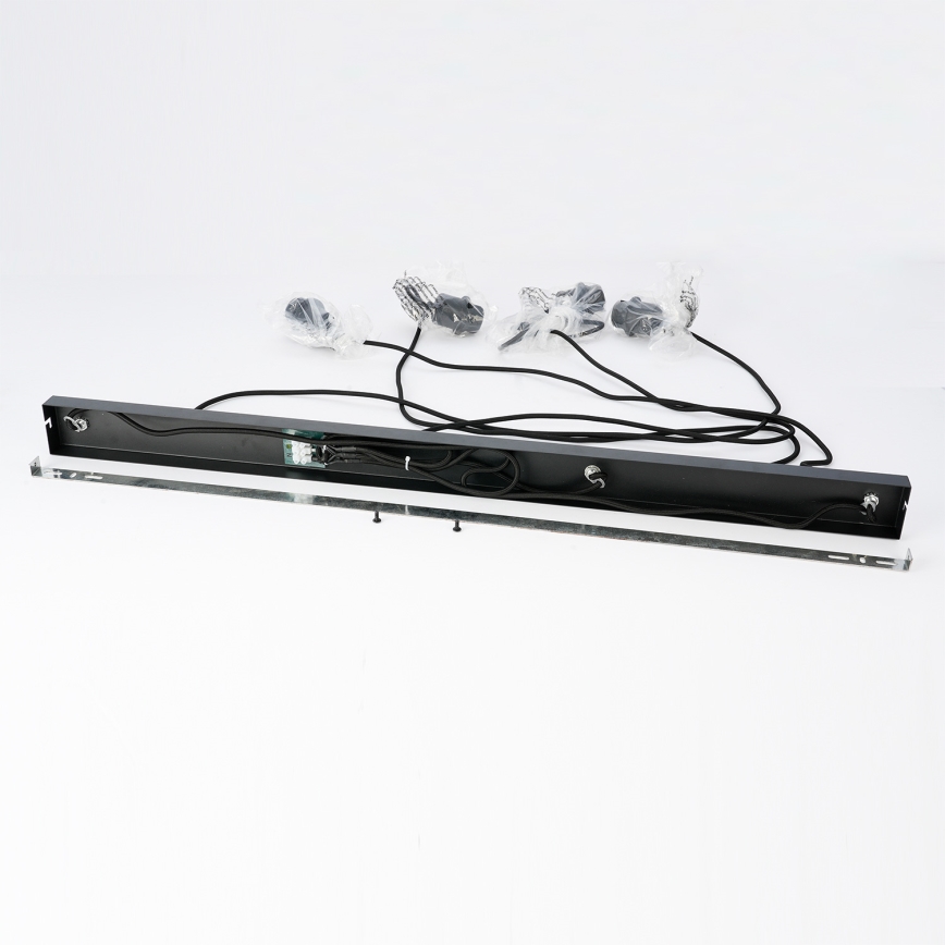 Brilagi - Lestenec na vrvici NORDIC WAVE 4xE27/15W/230V lan/črna