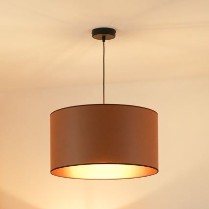 Brilagi - Lestenec na vrvici OREGON ROLLER VEGE 1xE27/15W/230V pr. 45 cm rjava