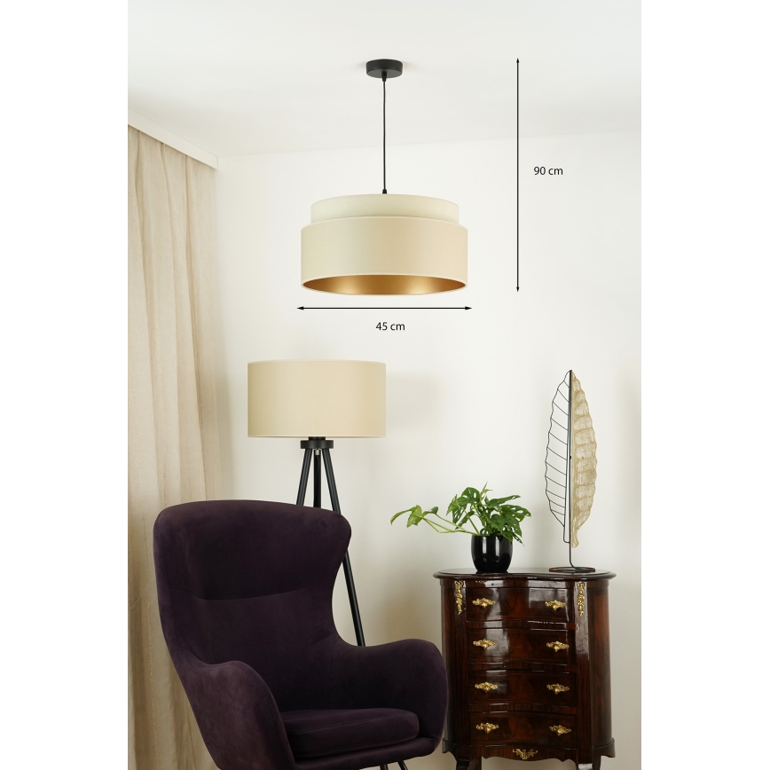Brilagi - Lestenec na vrvici OREGON VEGE 1xE27/15W/230V pr. 45 cm bež