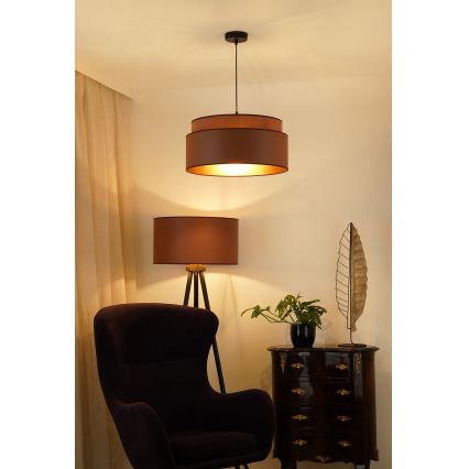 Brilagi - Lestenec na vrvici OREGON VEGE 1xE27/15W/230V pr. 45 cm rjava