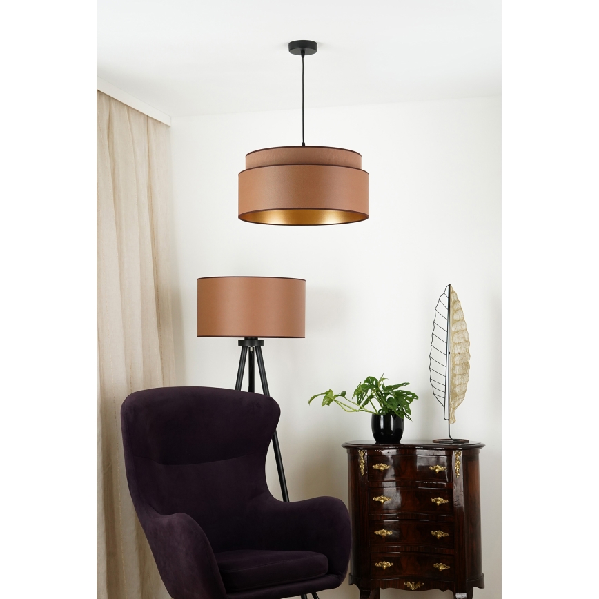 Brilagi - Lestenec na vrvici OREGON VEGE 1xE27/15W/230V pr. 45 cm rjava
