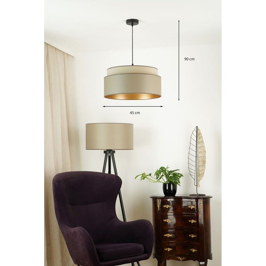 Brilagi - Lestenec na vrvici OREGON VEGE 1xE27/15W/230V pr. 45 cm siva