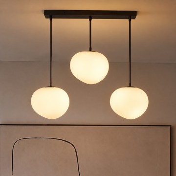 BRILAGI - Lestenec na vrvici PEBBLES 3xE27/40W/230V črna