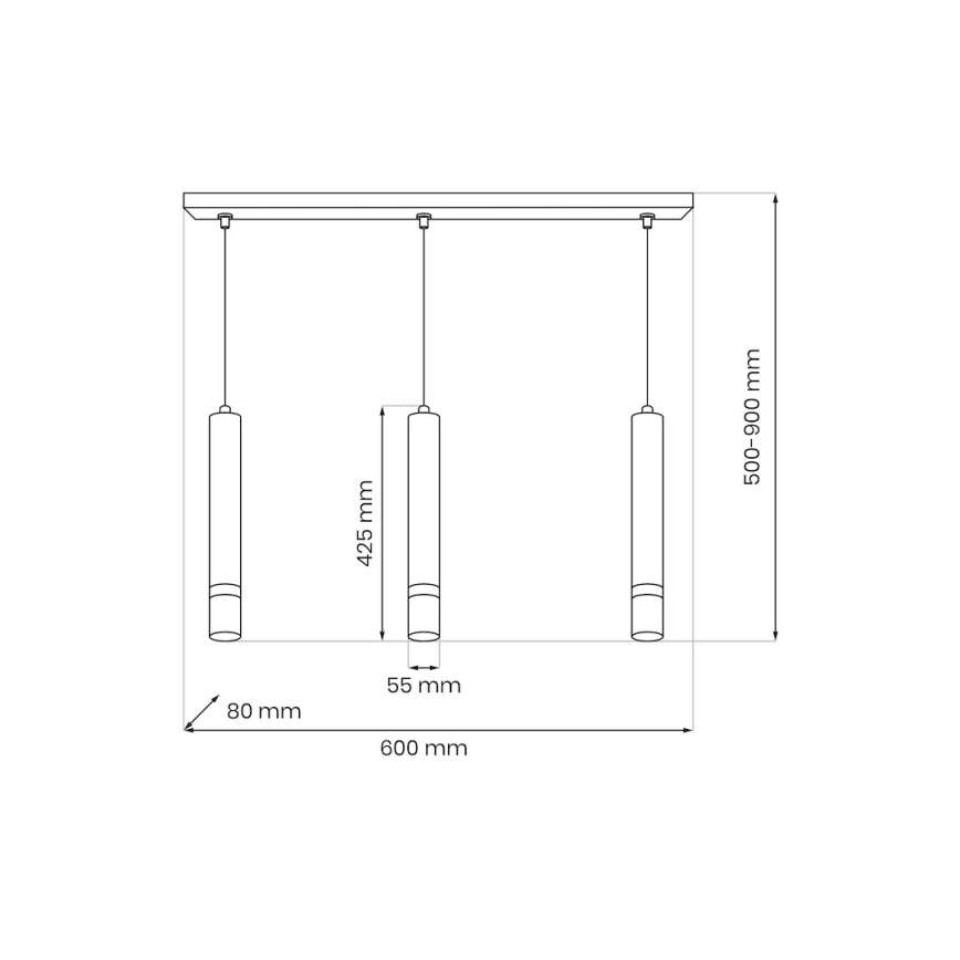 Brilagi - Lestenec na vrvici POKER 3xGU10/25W/230V bež/zlata