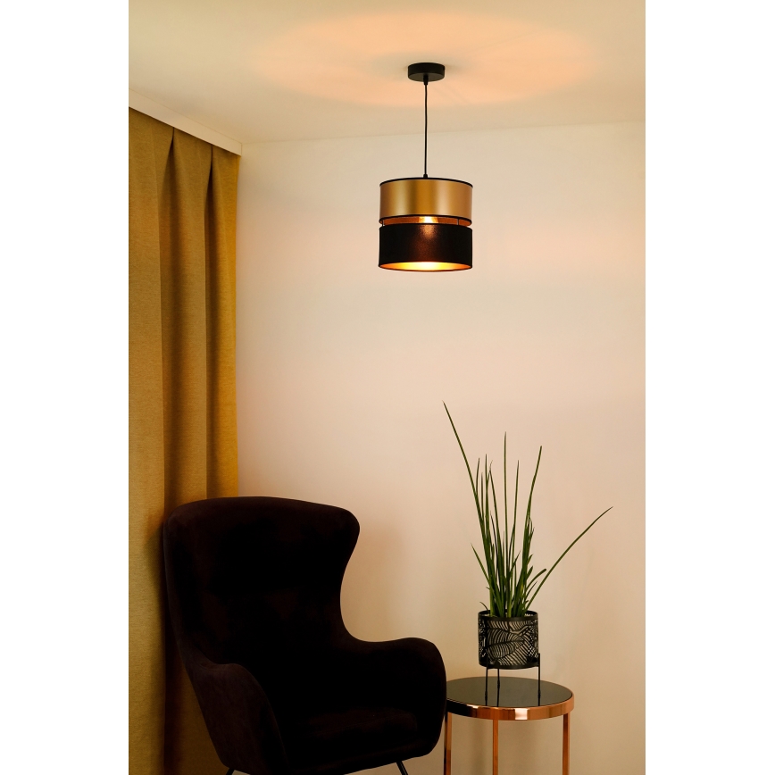 Brilagi - Lestenec na vrvici ROYAL 1xE27/15W/230V pr. 25 cm črna/zlata