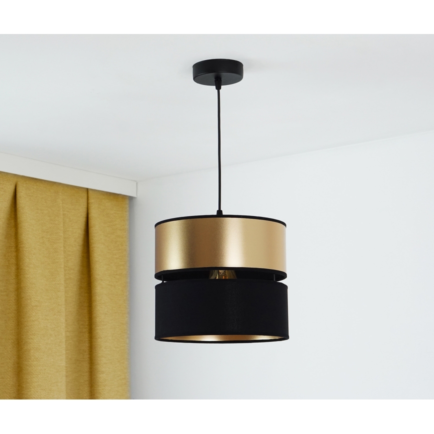 Brilagi - Lestenec na vrvici ROYAL 1xE27/15W/230V pr. 25 cm črna/zlata