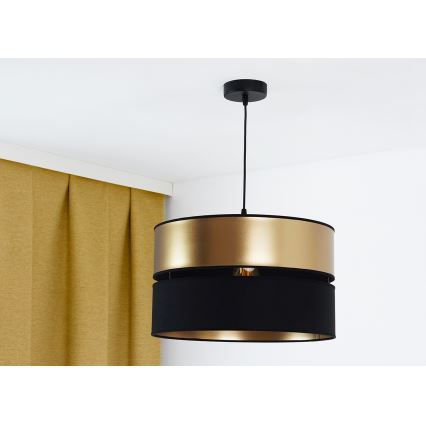 Brilagi - Lestenec na vrvici ROYAL 1xE27/15W/230V pr. 40 cm črna/zlata