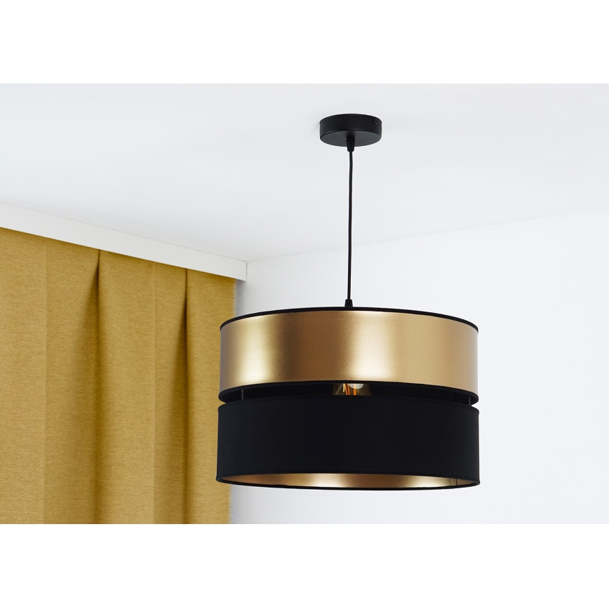 Brilagi - Lestenec na vrvici ROYAL 1xE27/15W/230V pr. 40 cm črna/zlata