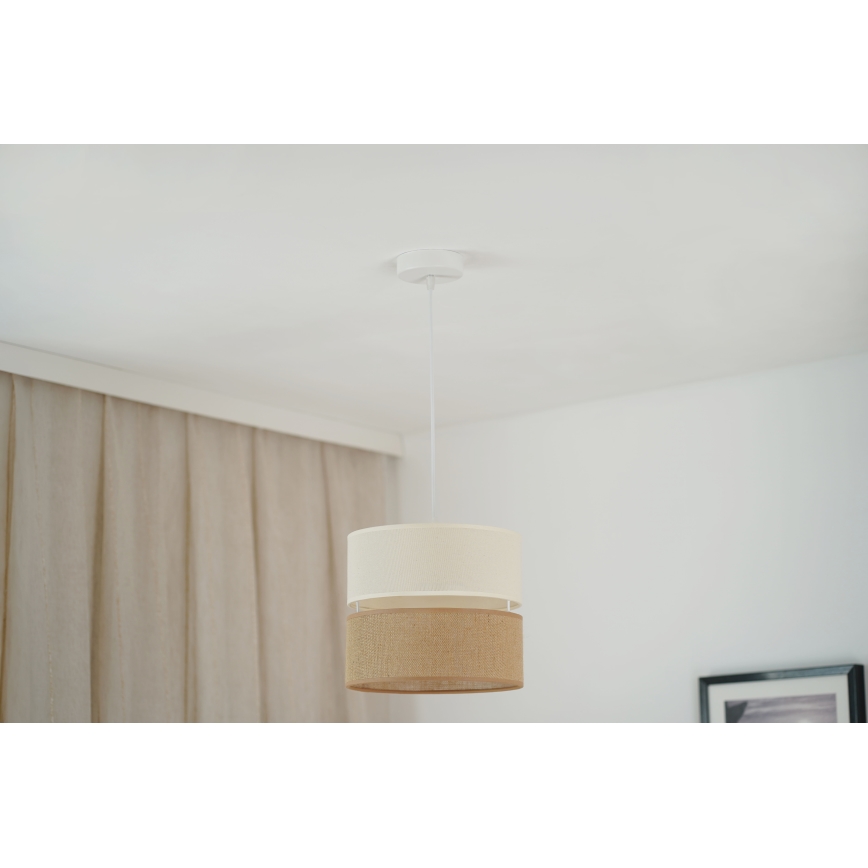 Brilagi - Lestenec na vrvici ROYAL YUTE 1xE27/15W/230V pr. 25 cm bež/krem barva