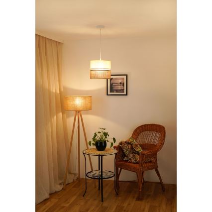 Brilagi - Lestenec na vrvici ROYAL YUTE 1xE27/15W/230V pr. 25 cm bež/krem barva