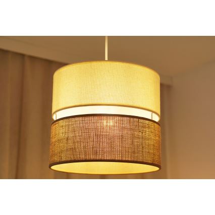 Brilagi - Lestenec na vrvici ROYAL YUTE 1xE27/15W/230V pr. 25 cm bež/krem barva