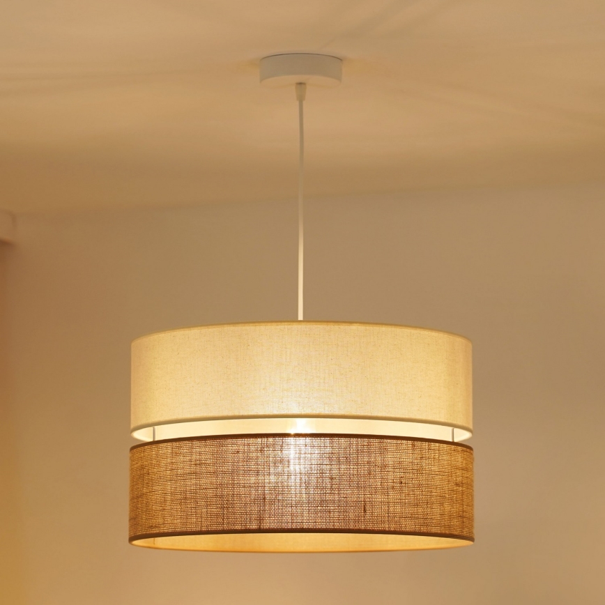 Brilagi - Lestenec na vrvici ROYAL YUTE 1xE27/15W/230V pr. 40 cm bež/krem barva