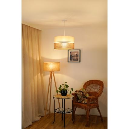 Brilagi - Lestenec na vrvici ROYAL YUTE 1xE27/15W/230V pr. 40 cm bež/krem barva