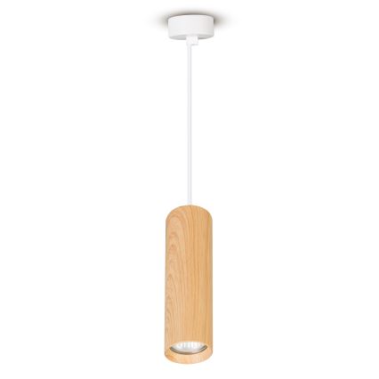 Brilagi - Lestenec na vrvici SELE 1xGU10/30W/230V bela/hrastov dekor