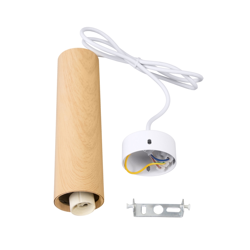 Brilagi - Lestenec na vrvici SELE 1xGU10/30W/230V bela/hrastov dekor