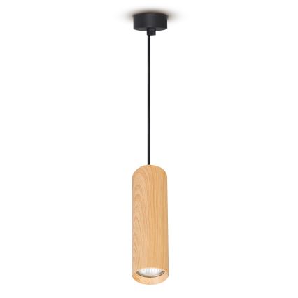 Brilagi - Lestenec na vrvici SELE 1xGU10/30W/230V črna/hrastov dekor