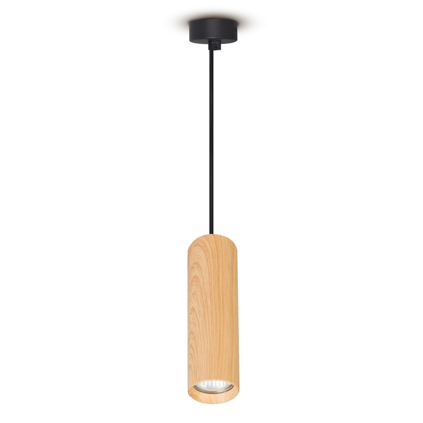Brilagi - Lestenec na vrvici SELE 1xGU10/30W/230V črna/hrastov dekor