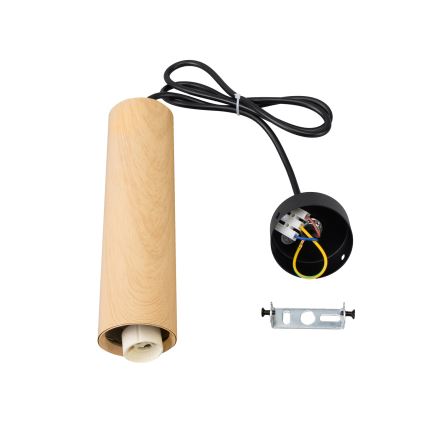 Brilagi - Lestenec na vrvici SELE 1xGU10/30W/230V črna/hrastov dekor