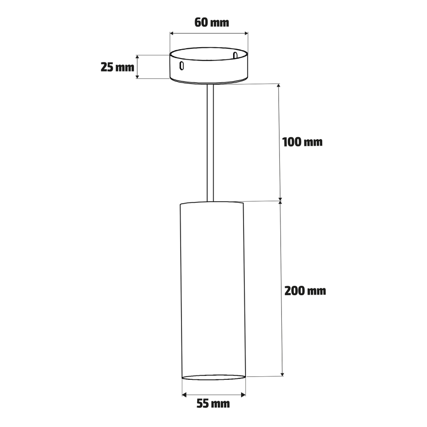 Brilagi - Lestenec na vrvici SELE 1xGU10/30W/230V črna/zlata