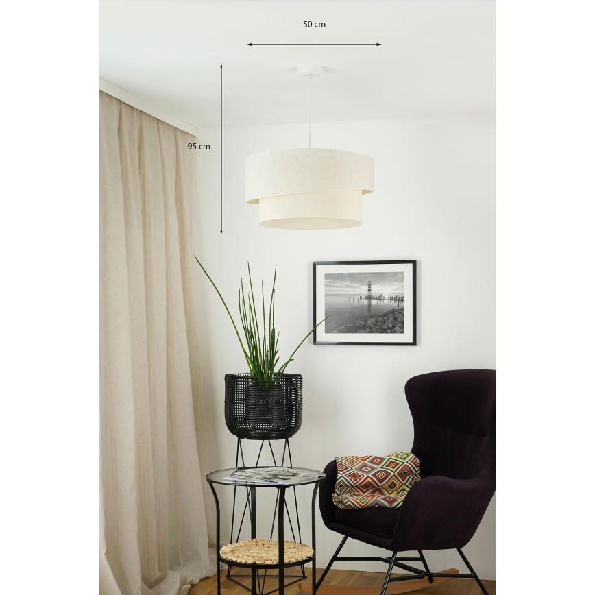 Brilagi - Lestenec na vrvici SHINE 1xE27/15W/230V pr. 50 cm krem barva