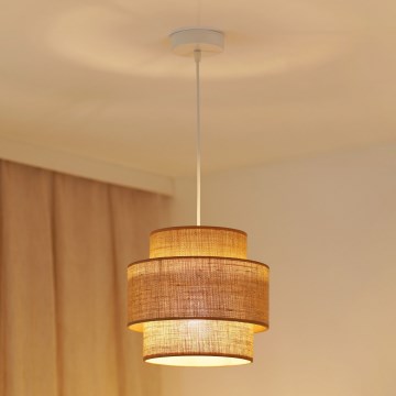 Brilagi - Lestenec na vrvici SPACE YUTE 1xE27/15W/230V pr. 25 cm bež/bela