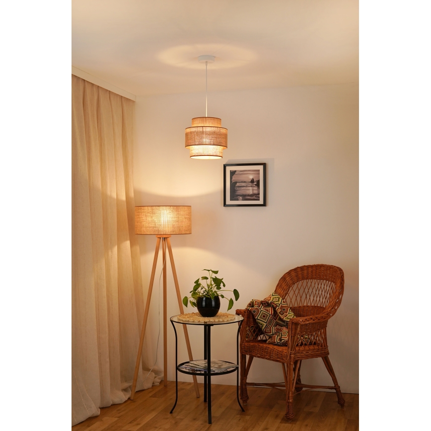 Brilagi - Lestenec na vrvici SPACE YUTE 1xE27/15W/230V pr. 25 cm bež/bela