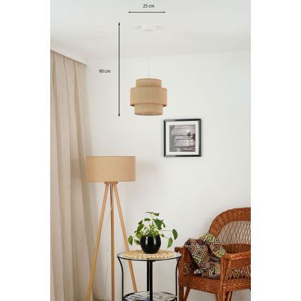 Brilagi - Lestenec na vrvici SPACE YUTE 1xE27/15W/230V pr. 25 cm bež/bela