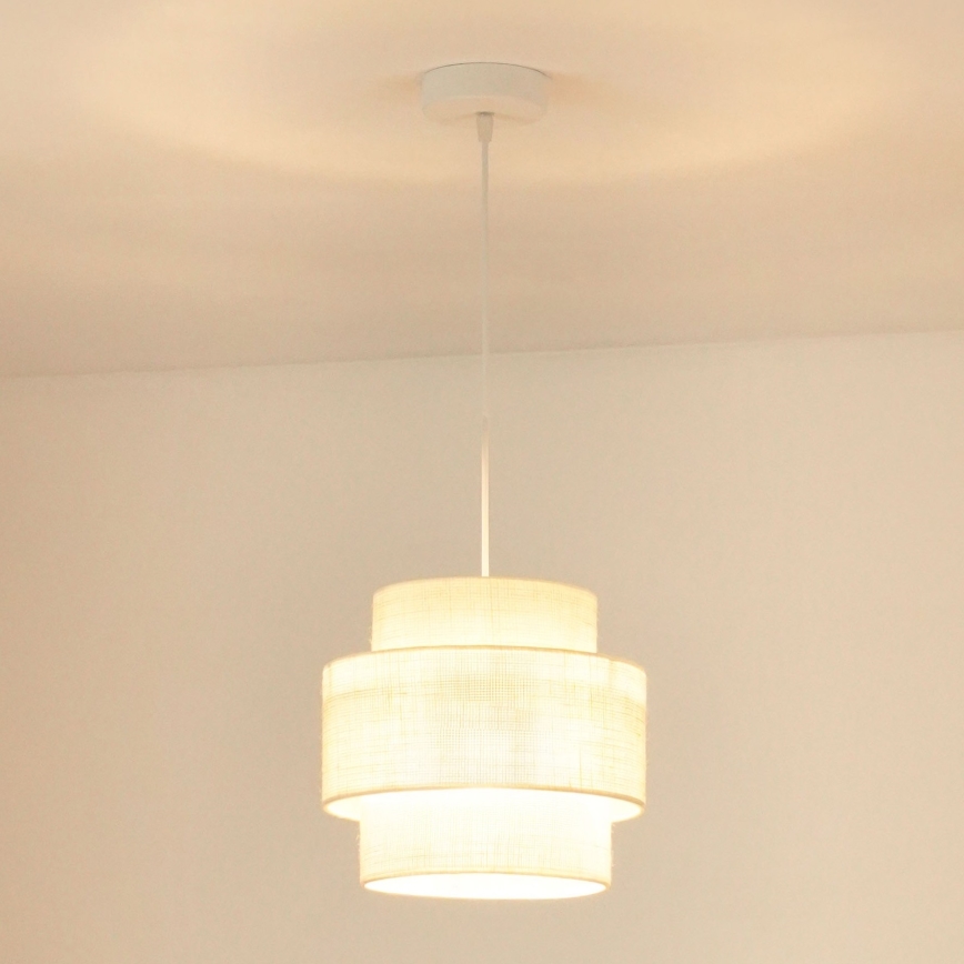 Brilagi - Lestenec na vrvici SPACE YUTE 1xE27/15W/230V pr. 25 cm krem barva/bela