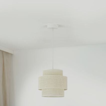 Brilagi - Lestenec na vrvici SPACE YUTE 1xE27/15W/230V pr. 25 cm krem barva/bela