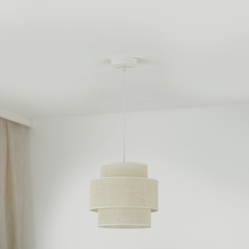 Brilagi - Lestenec na vrvici SPACE YUTE 1xE27/15W/230V pr. 25 cm krem barva/bela