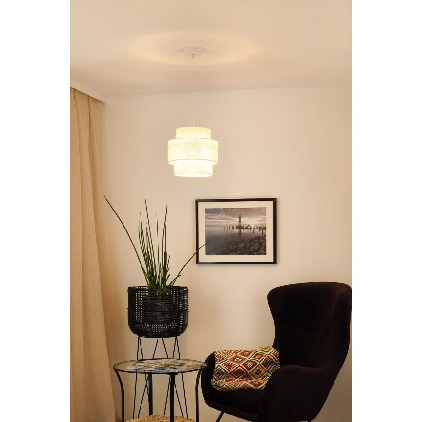 Brilagi - Lestenec na vrvici SPACE YUTE 1xE27/15W/230V pr. 25 cm krem barva/bela