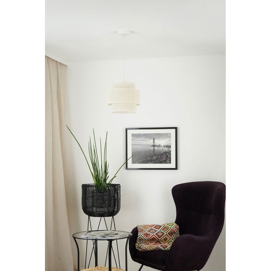 Brilagi - Lestenec na vrvici SPACE YUTE 1xE27/15W/230V pr. 25 cm krem barva/bela